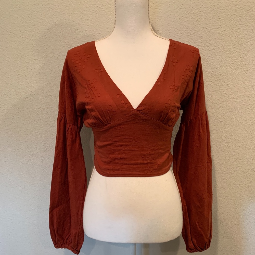 COPY - Free People Long Sleeve Cropped Blouse